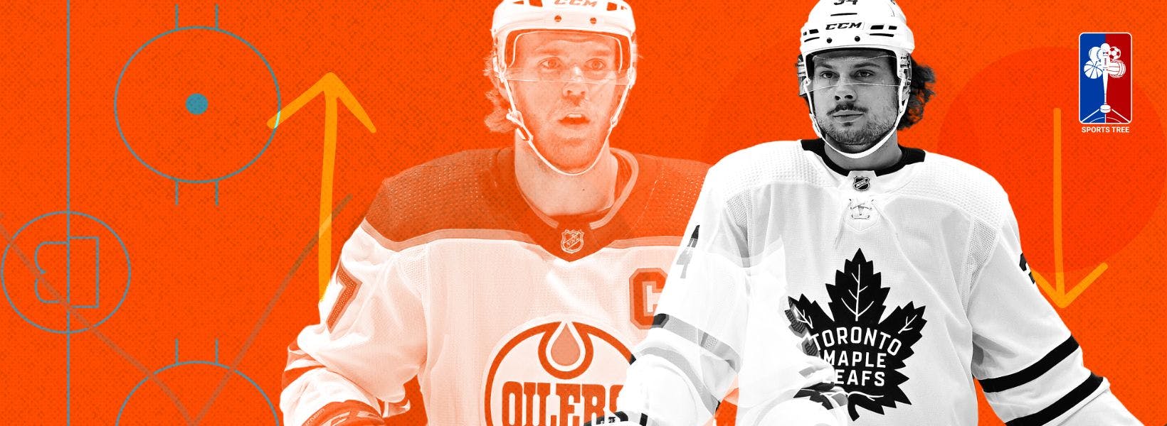 Conner McDavid (Edmonton Oilers) and Auston Matthews (Toronto Maple Leafs)
