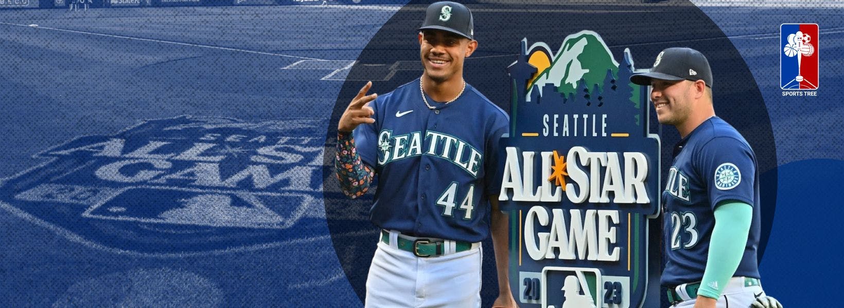 MLB All-Star Game 2023 Logo with the Seattle Mariners