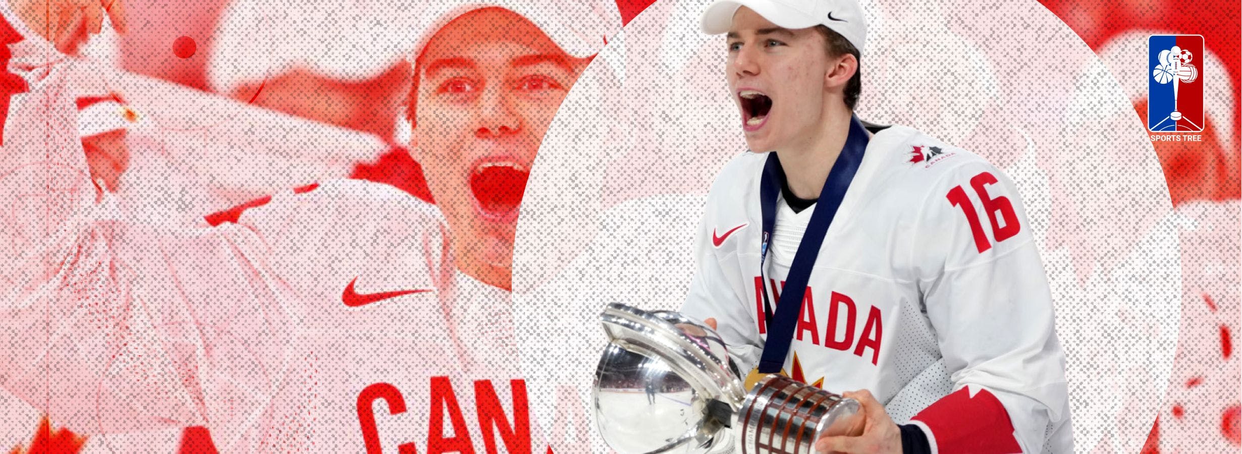 Canada's Connor Bedard holds World Junior Championship Trophy
