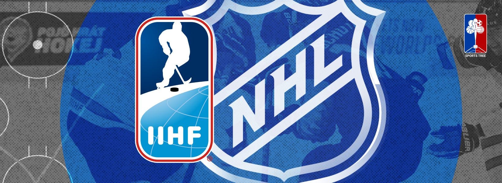 International Ice Hockey Federation and the National Hockey League logos